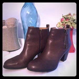 Franco Sarto Brown Leather Ankle Boots (Diana) S9
